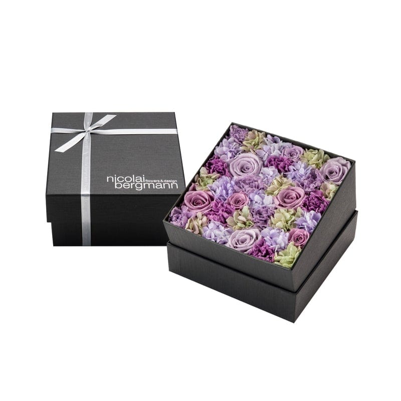 Preserved Flower Box Medium Medium (15cm × 15cm × H: 9cm) Royal Hue